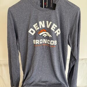 Men's Denver Broncos Fanatics Heather Grey Tech Arc Long Sleeve T-Shirt